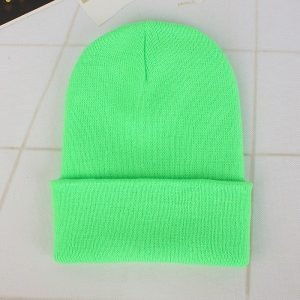 CAP SHOP 2020 Winter Hats for Woman New Beanies Knitted Solid Cute Hat Girls Autumn Female Beanie Caps Warmer Bonnet Ladies Casual Cap COLOR LIGHT GREEN